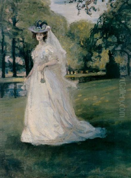 Portrait Of Lady Ottoline Morrell At Hampton Court - view 1