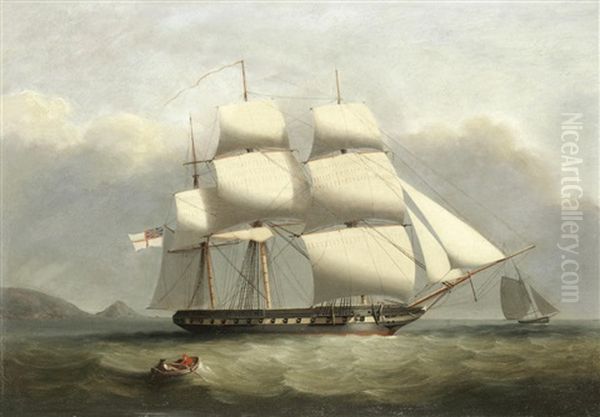A British Man-o'-war Off A Coast - view 1