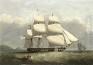 A British Man-o'-war Off A Coast