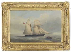 A Topsail Schooner Off The Coast