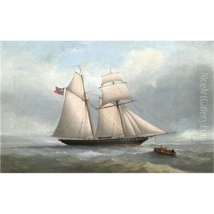 A Topsail Schooner Off The Coast
