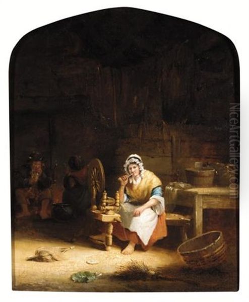 Lady Smoking A Pipe - view 1