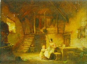 Kitchen Scene With Mother And Child Kitchen Scene With Mother And Child