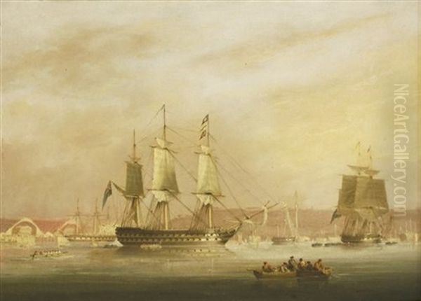 The 'imogene', 'rodney' And 'castor' In Harbour - view 1