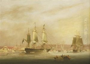 The 'imogene', 'rodney' And 'castor' In Harbour by Nicholas Matthew Condy
