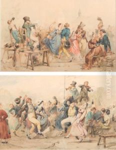 La Danse Villageoise by Auguste Clement Andrieux