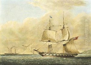 H.m.s. Nimrod Emerging From Plymouth Sound by Nicholas Matthew Condy