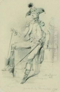 Garde De La Convention 1793 by Auguste Clement Andrieux