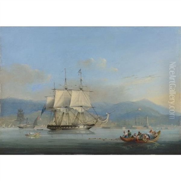 A British Corvette Off Algiers - view 1