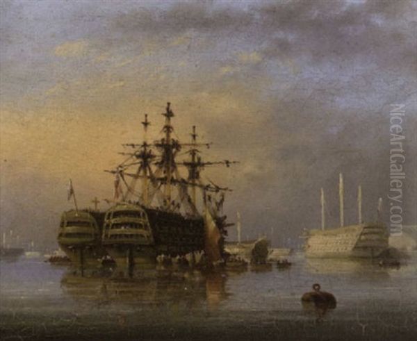 Paying Off The "st. Vincent", Plymouth - view 1
