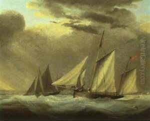 The Jane In A Squall Off The Eddystone Lighthouse