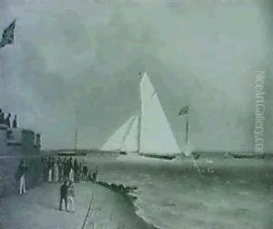The Yacht 'arrow' Owned By Joseph Weld, Winning The King's  Cup, Cowes, 1826