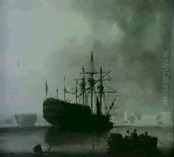 A British Man Of War Off Plymouth - view 1