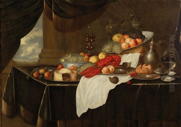 A Sumptuous Banquet With A Lobster - view 1