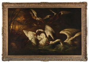 Landscape With Swans by David de Coninck