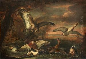 Landschaft Mit Einem Bussard by David de Coninck