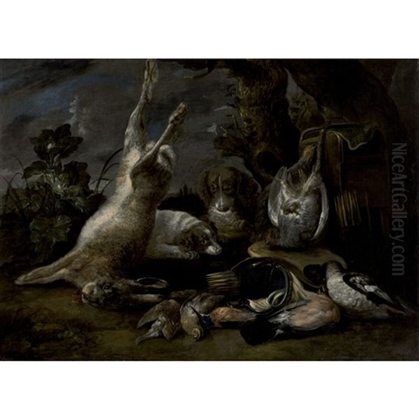 Chiens Gardant Le Gibier - view 1