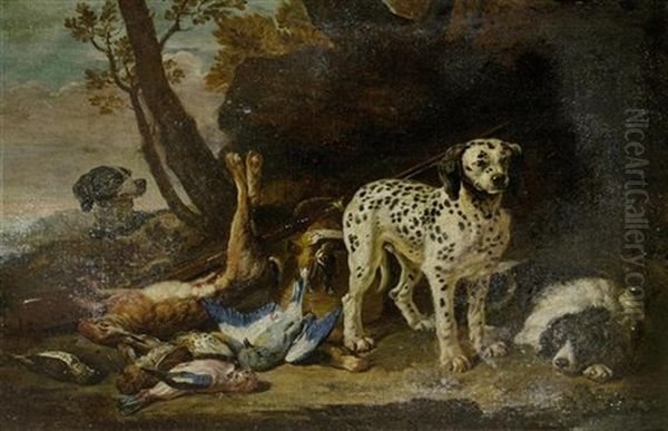 Jagdhunde Mit Beute - view 1