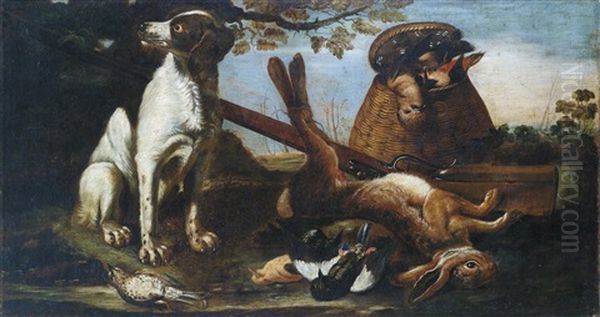 Wildbret Von Einem Hund Bewacht In Einer Landschaft - view 1