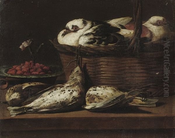 Doves In A Wicker Basket - view 1