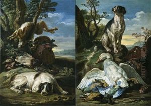 Jagdstilleben (pair)