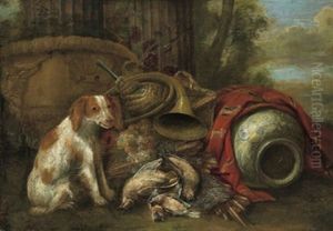 Jagdbeute, Von Einem Hund Bewacht Jagdbeute, Von Einem Hund Bewacht