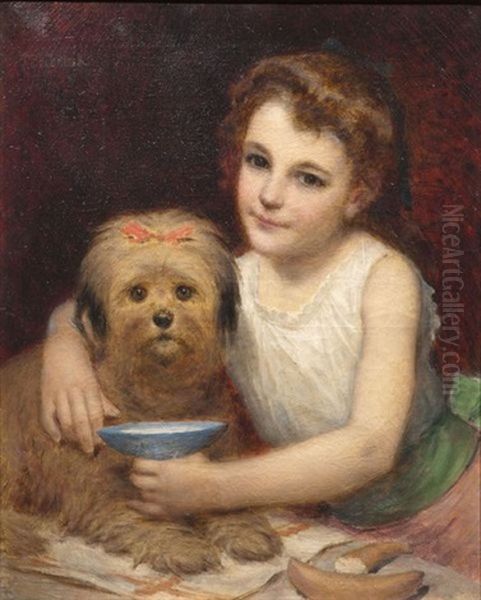 Fillette Au Chien - view 1