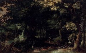 Scene De Chasse A Courre by Gillis van Coninxloo