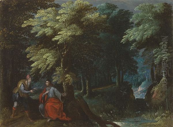 Waldlandschaft Mit Der Versuchung Christi - view 1