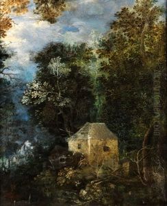 Altes Haus Zwischen Baumen