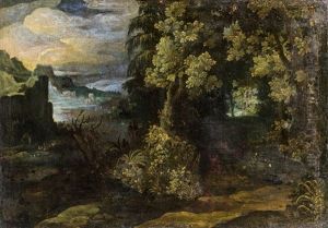 Waldlandschaft by Gillis van Coninxloo