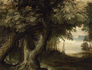 Waldlandschaft by Gillis van Coninxloo