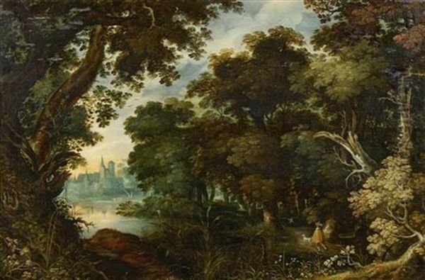 Waldlandschaft Mit Wasserschloss - view 1