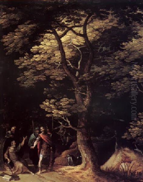 A Wooded Landscape With Alexander The Great Before Diogenes - view 1
