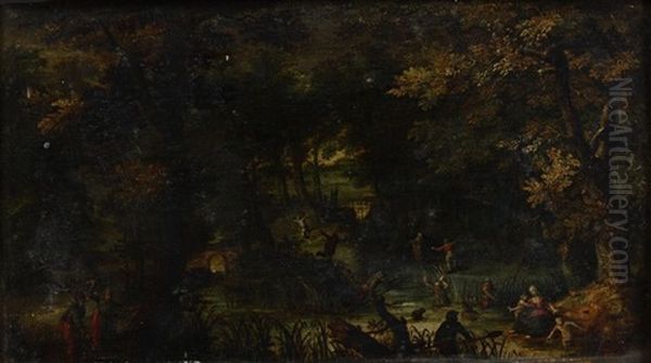 Paysage De Foret Avec Latone Et Les Paysans De Lycie - view 1