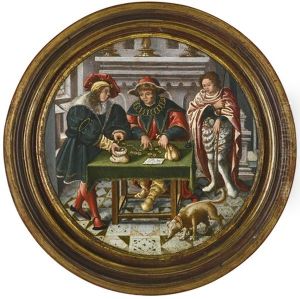 Counting The Tithes by Cornelis van Coninxloo the Younger