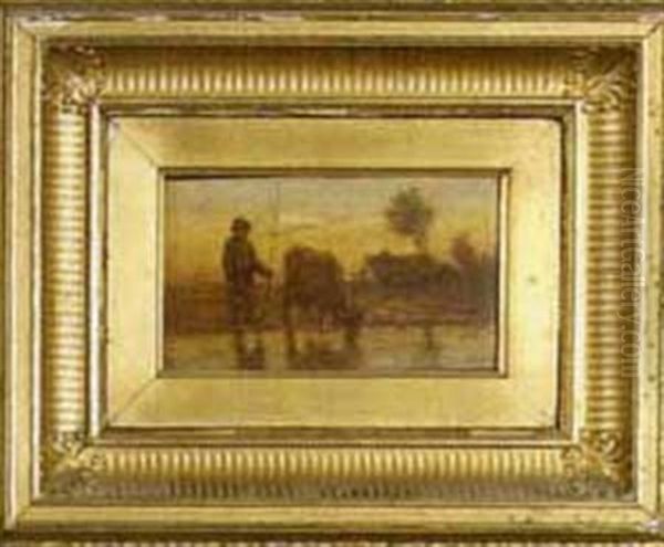 Boy Fishing In A Pond - view 1