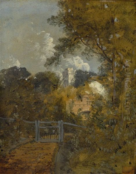 Landscape With A Road And A Castle Beyond - view 1