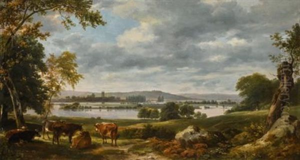 Dedham Vale With The River Stour In Flood From The Grounds Of Old Hall, East Bergholt - view 1