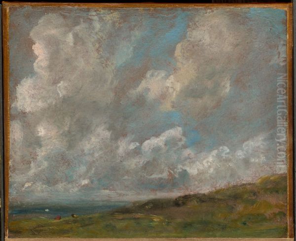 Study Of Clouds Over A Landscape - view 1