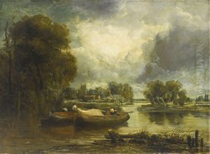 Barges On A River by John Constable