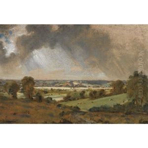 Dedham Vale; View Of Langham Church From The Fields Just East Of Vale Farm, East Bergholt by John Constable