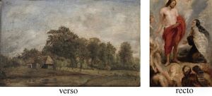 Saint Theresa Interceding For Bernardino De Mendoza (+ A Wooded Landscape With A Cottage Beyond, Verso) by John Constable
