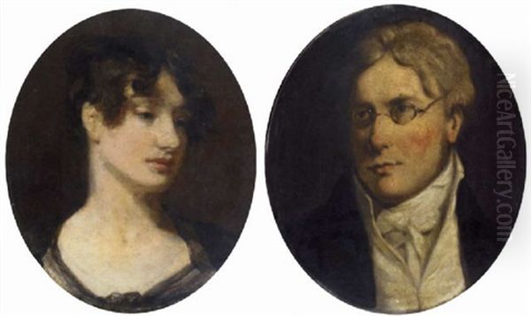 Portrait Of George Gardner, Of Birthwaite Hall, Windermere, In A Black Coat; Portrait Of His Wife, Harriet Hanna Hannoes Cumming In A Grey Dress - view 1