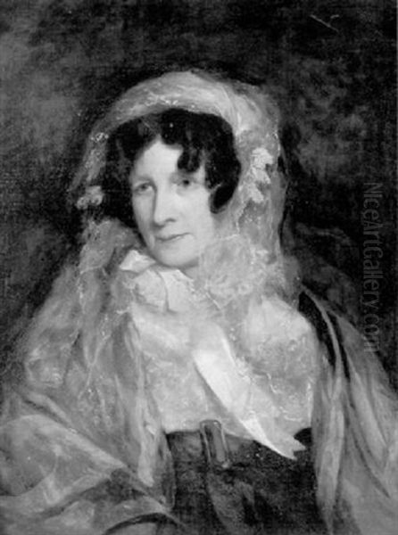 Portrait Of A Seated Lady (mrs. Constable?) Wearing Lace Cap And Shawl - view 1