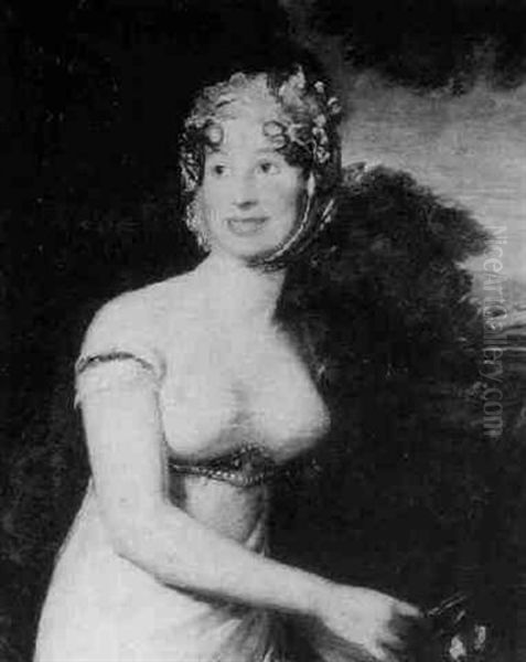 Portrait Of A Girl, Standing Half-length, Wearing White Dress And Bonnet - view 1