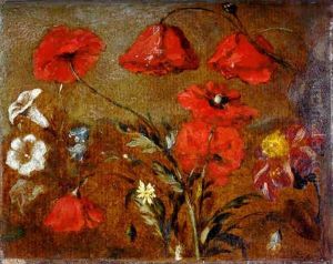 Flower Study, With Poppies, Convolvulus, Harebells And Other Flowers by John Constable