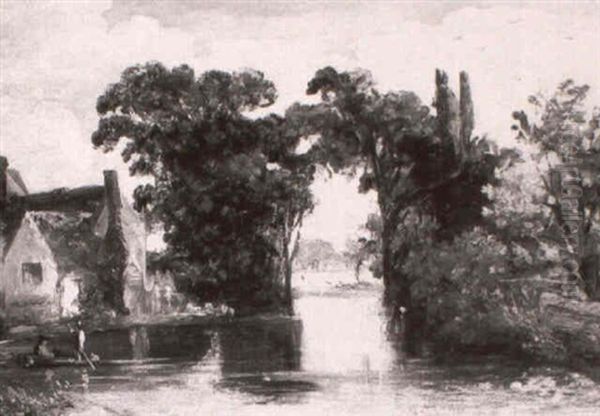 The Mill Stream, Flatford - view 1