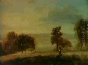 Dedham Vale With A Shepherd by John Constable