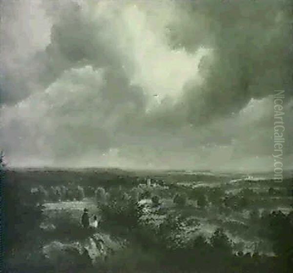 Two Figures In An Extensive Landscape - view 1